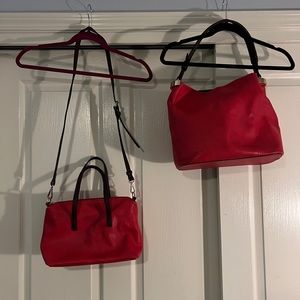 Two purse in one. Large bucket bag with small bag inside.